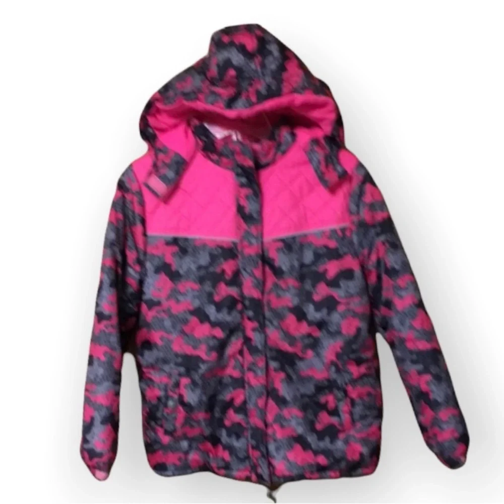 Pink Platinum Advanced Girls Winter Camo Puffer Jacket